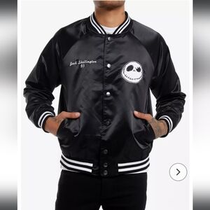 The Nightmare Before Christmas Jack Skellington Satin Baseball Jacket